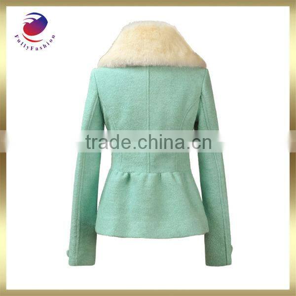 korea women winter coat white collar fashion new style