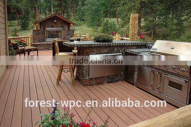 grooved deck board composite wood
