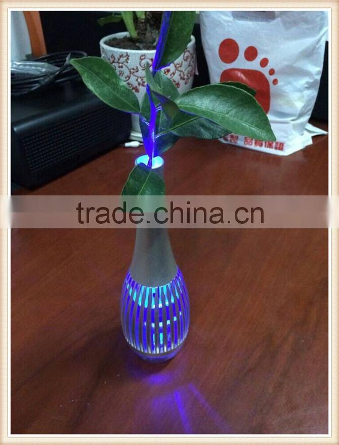 mini portable LED Light flower vase bluetooth Speakers for computers and mobile phones