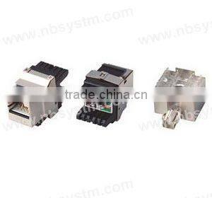 STP Cat.5e Keystone Jack 180 degree,dual IDC type