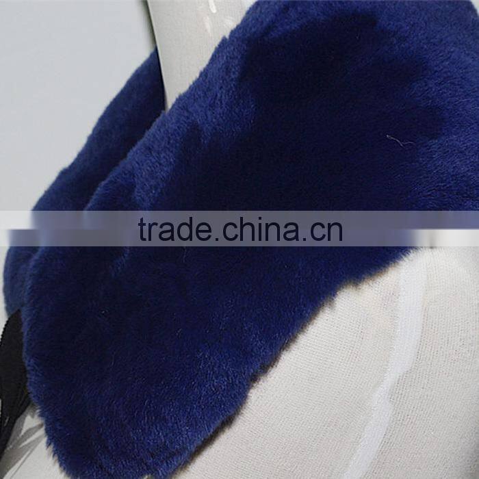 Real rex rabbit fur collar trim fur garment/neck accessorie KZ140030
