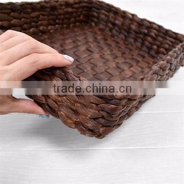 Classics Water Hyacinth square Hand-Woven storage basket