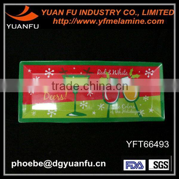 Rectangle melamine christmas trays