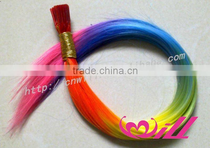 pretty rainbow hair extension ombre hair extension colorful multi colored hair extensions