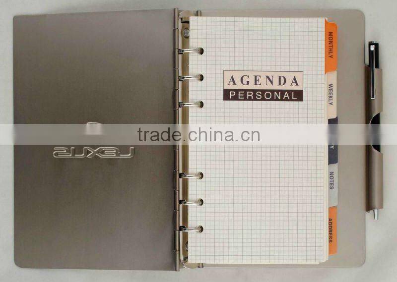 Aluminum notebook with pen