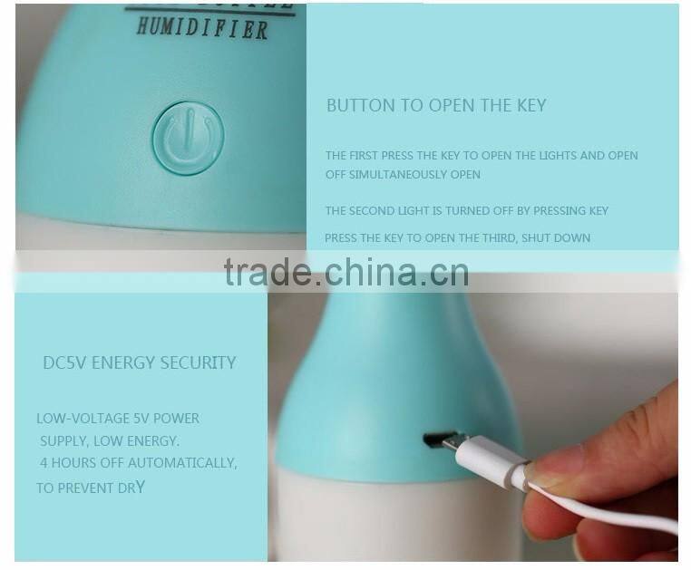 bottle usb humidifier/air cleaner/ air purifier for home office