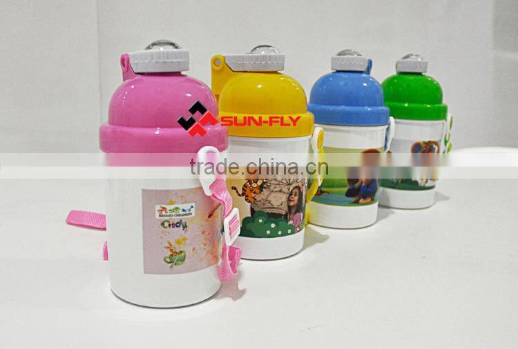 (SF) Kids Water Bottle 400ML BPA Free Plastic Custom personalized printed Drinkware Straw Cups Tea Kettle Gifts