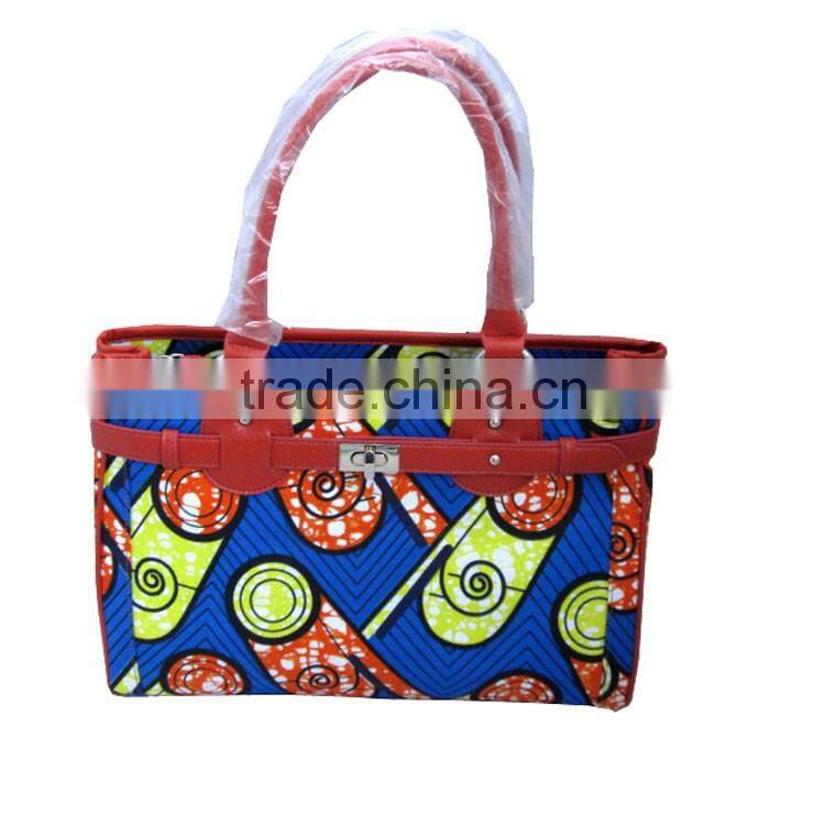 2016 new products African wax print fabric handbags for women