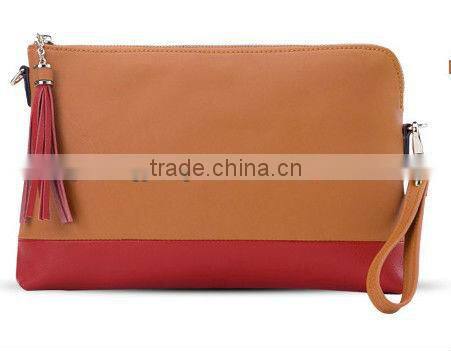Lady leather clutch purse bag frame