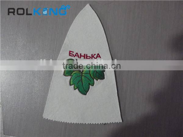 2015 cheap wool felt sauna hat embroidery sauna hat