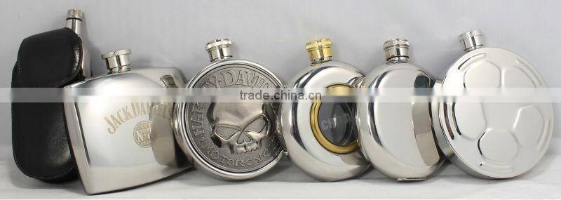 1oz mini stainless steel hip flask shaped hip flask