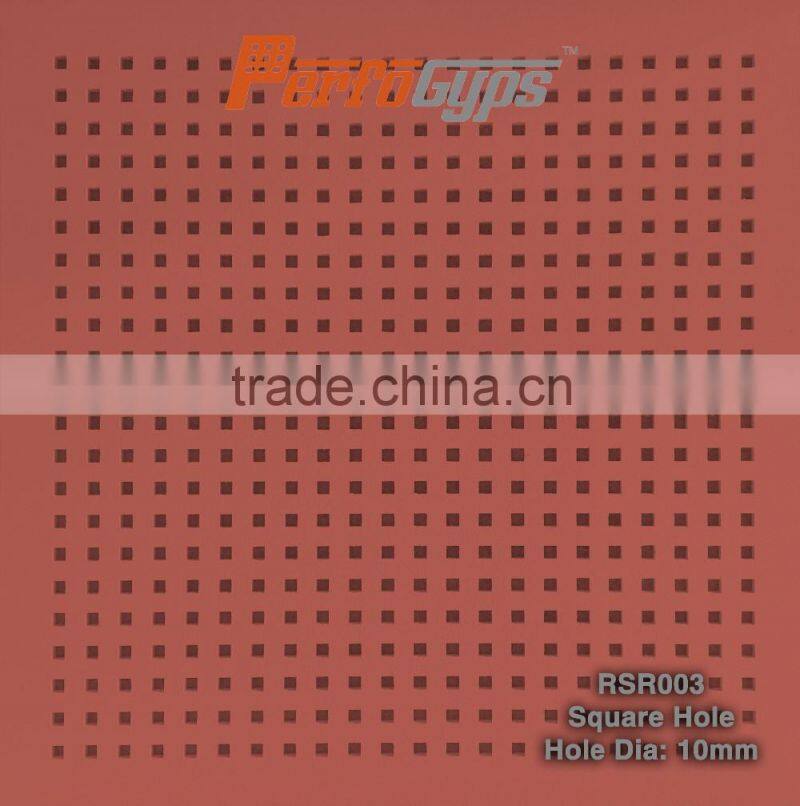 Wooden Acoustic Perforated Gypsum Ceiling Tile Made in China Good Quality Soundproof