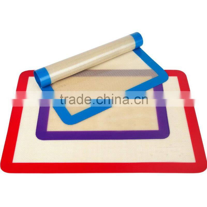 FDA Tableware Mats & Pads Silicone Nonstick Fiberglass Silicone Baking Mat Set