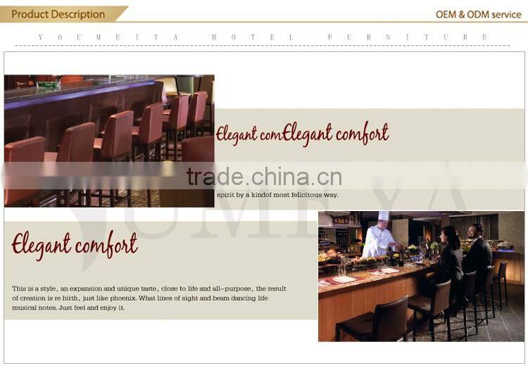 Modern design fabric seat solid wood design used commercial comfortable high bar stool