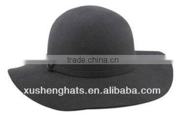 factory direct sale fashion wool felt floppy hat with big brim