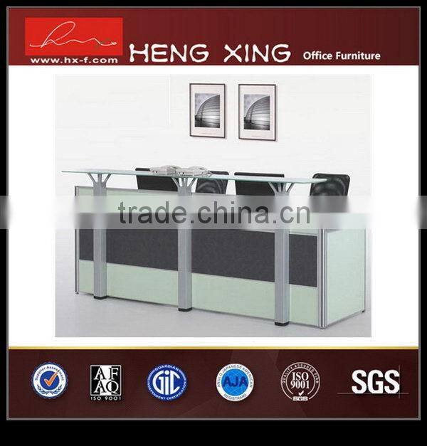 Top quality new design glossy reception table