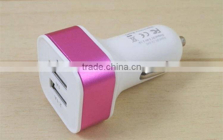 2.1A Dual USB Car Charger for iPhone ipod Samsung Galaxy S3 S4