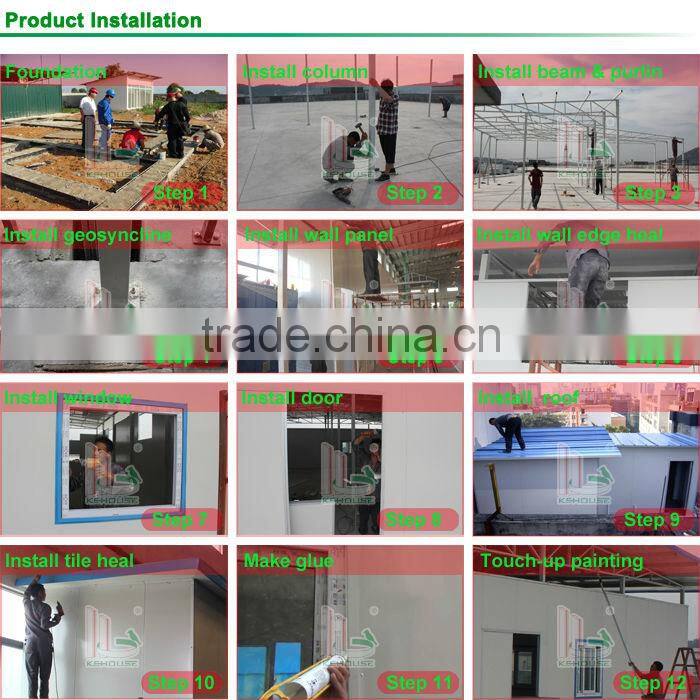 hot sales easy installation light steel portable fast erect houses
