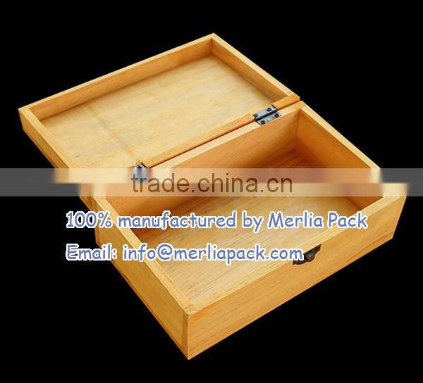 DIY Crafts Wood Chest Box Hinged Metal Clasp Rectangle Memorable Box