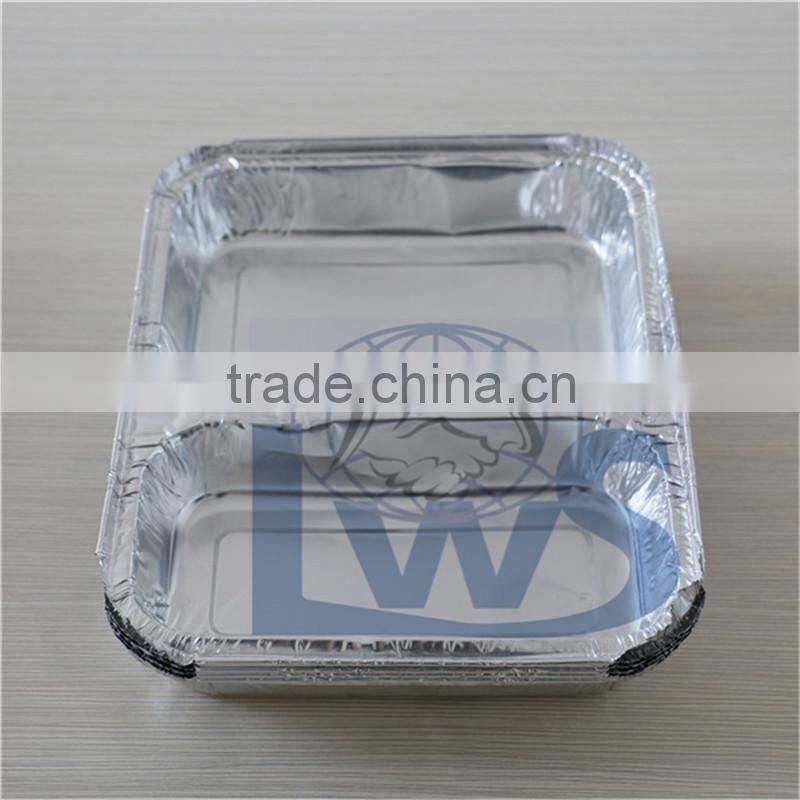 Two Compartments Alu Foil Food Container