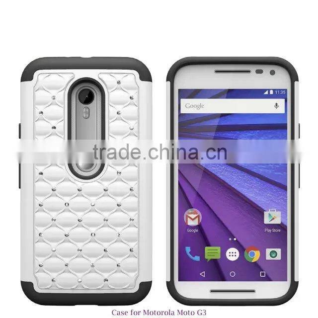 Customized Crystal Star Phone Case Cover Back for Moto G2 G3