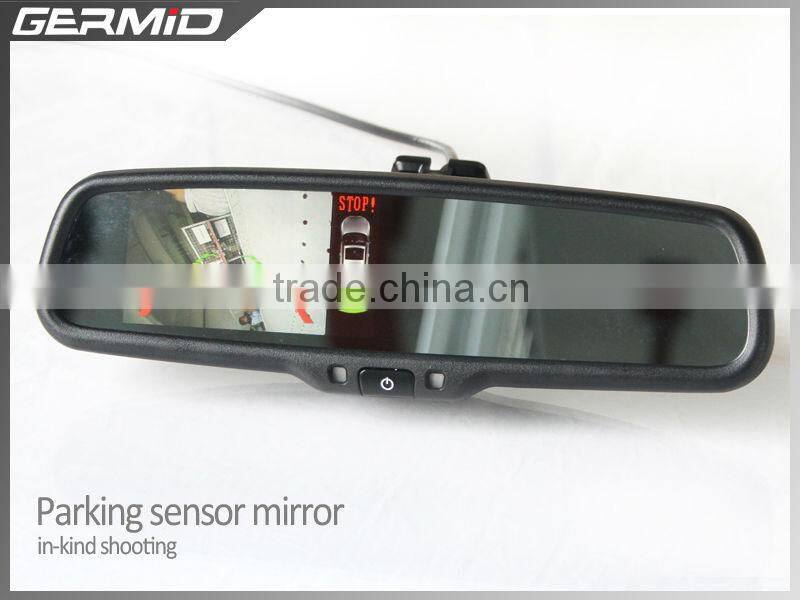 car rearview mirror radar detecter system+4.3inch digital mirror + reverse camera display for any car