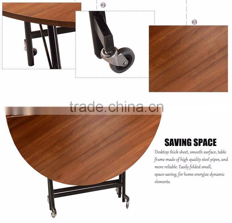 Wholesale round small foldable desk with factory price