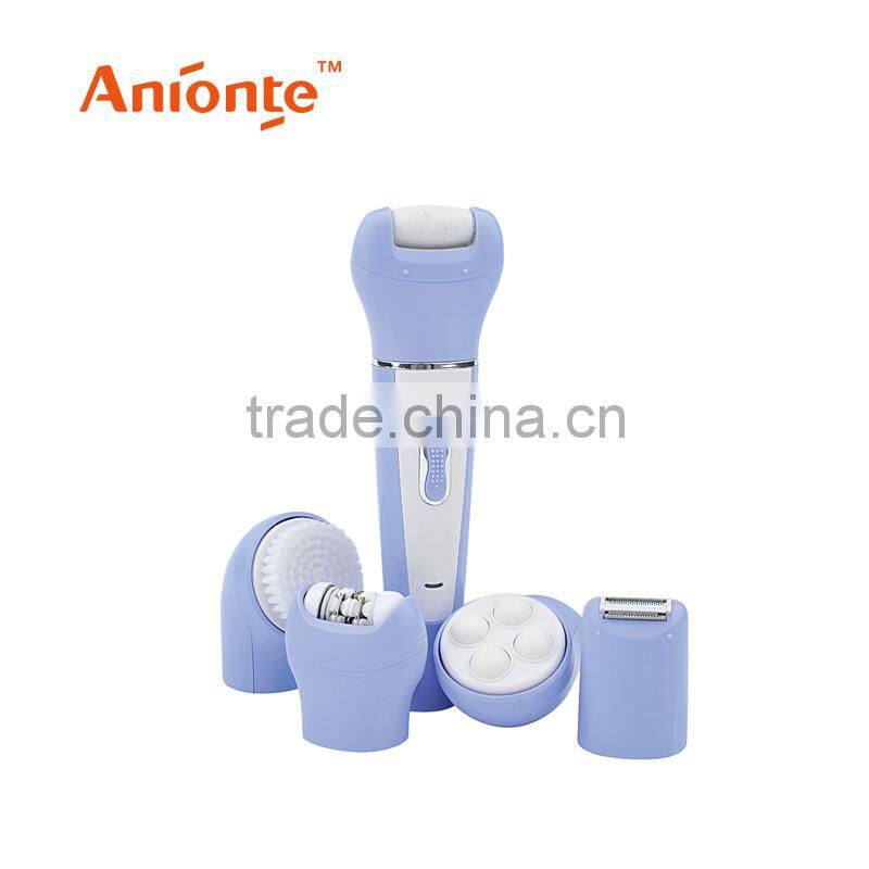 5 Interchangeable Attachment Washable Face Massager/Facial Brush/Lady Shaver