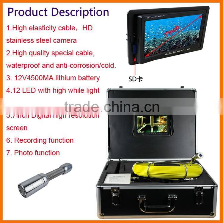 Top quality Pipe Inspection System 20M/30m/40m/50m/80M Waterproof Pipe/Wall Sewer Snake Inspection Camera System cctv drain