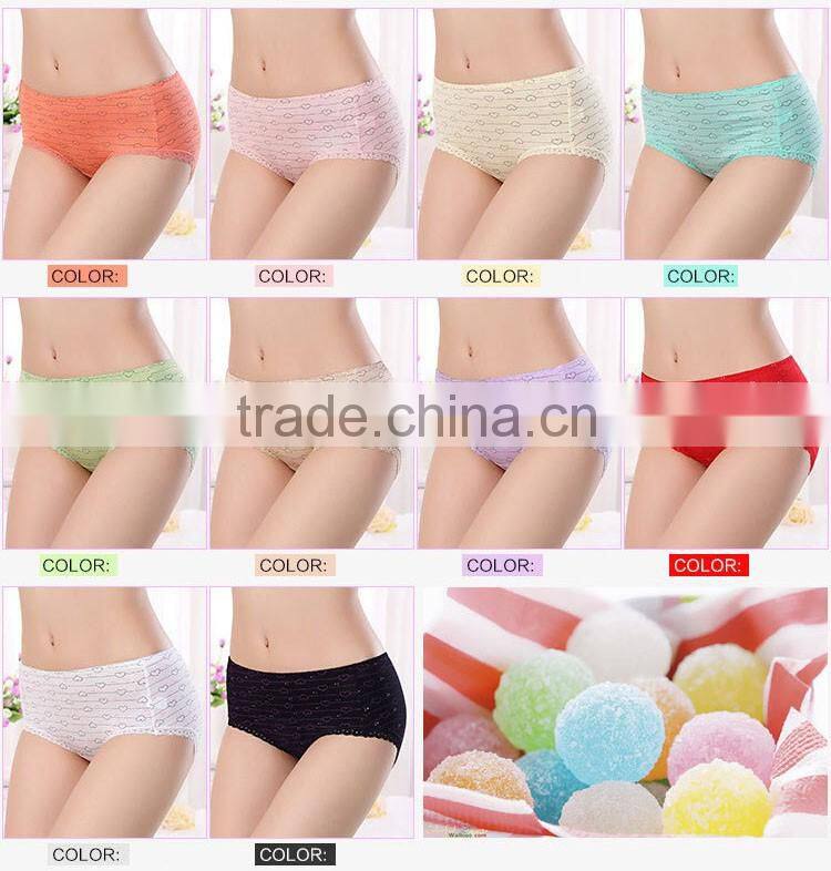 Heart Pattern Fashion Modal Lace Underwear For Girls