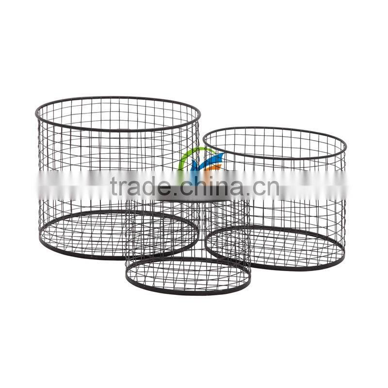 3 Piece Metal Wire Basket