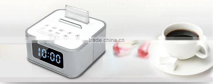 bluetooth speaker with time clock for bedroom hotel
