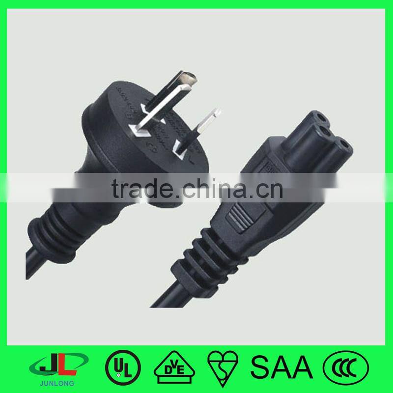 SAA 2 pin plug and extension cord, 2 flat pin plug