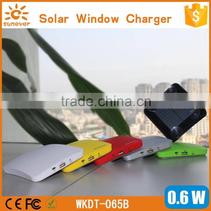 Creative window stick waterproof solar charger, 1800Mah-5200Mah solar power bank