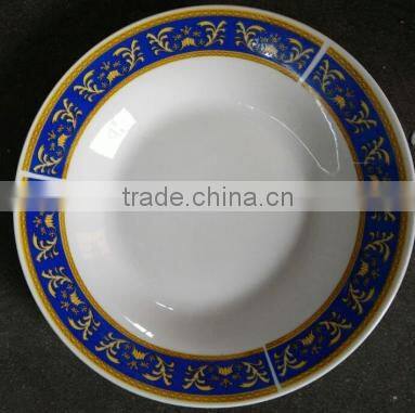 cheap china soup plate , wholesale asian soup plate , cheap white decal porcelain deep plate