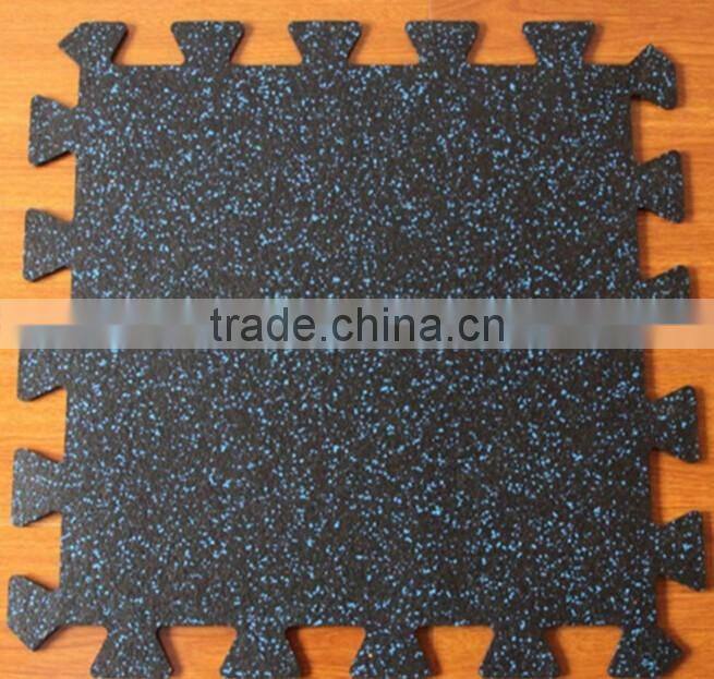 Gym Interlocking rubber tiles Factory price interlocking rubber flooring