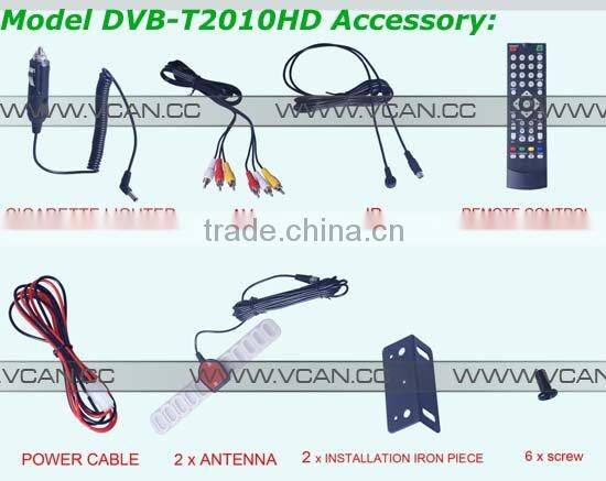DVB-T2010HD Car DVB-T Digital TV Receiver Dual Tuner MPEG4 H.264 PVR high speed