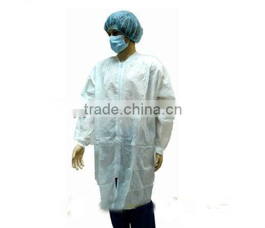 white PP dental disposable gown