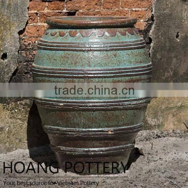 Antique Rustic Flower Pattern Planter
