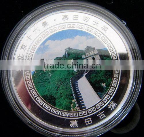 Custom commemorative souvenir coin medallion,metal zinc alloy coin,memory silver medal coin