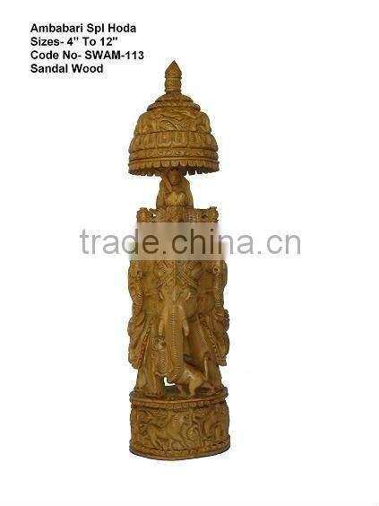 sandalwood carved ambabari elephant