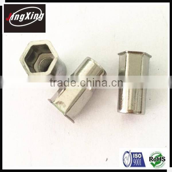 M3-M12 Open end Semi-Hexagonal Countersunk Head Rivet Nuts