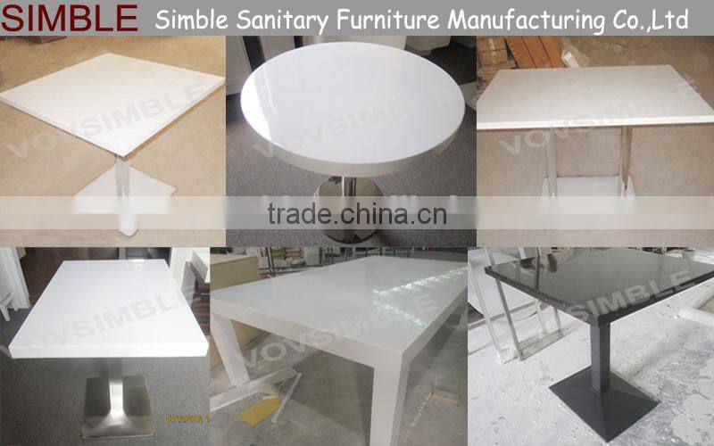 solid surface dining table / black dining table marble / table design in restaurant