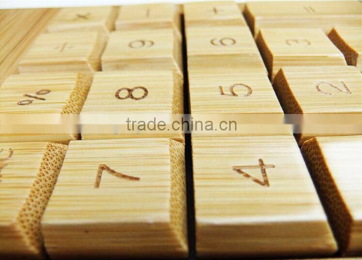 Manufacturer Promotional with cheap price Bamboo Calculator and pen for student/businese/school/pregnancy