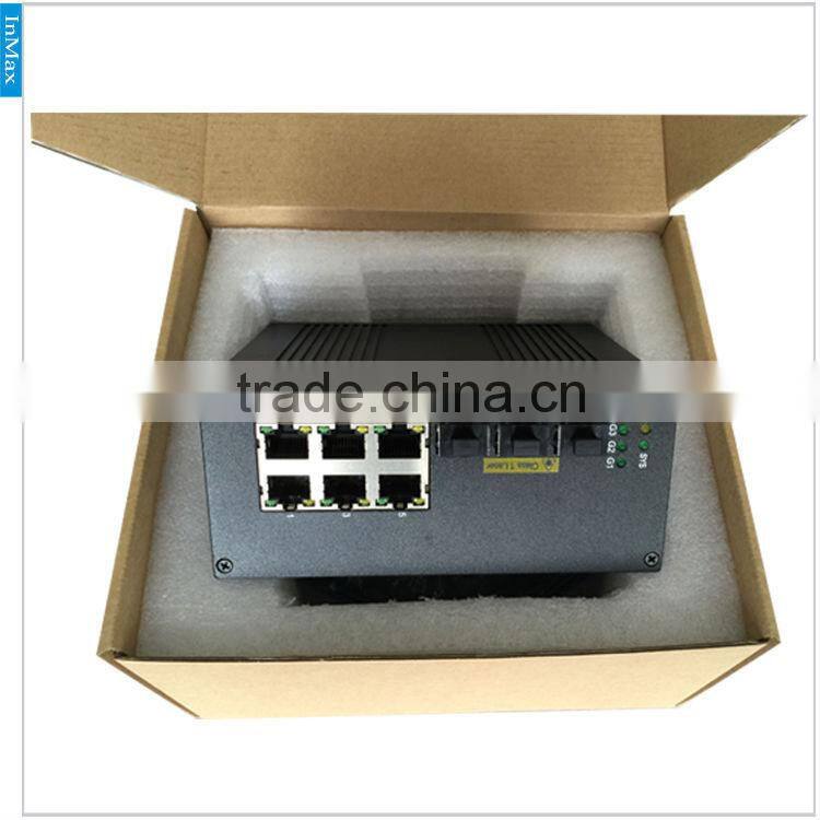 Industrial PoE Switch, 6 Port Power Over Ethernet 10 / 100M With IEEE 802.3af/at 30W P609A