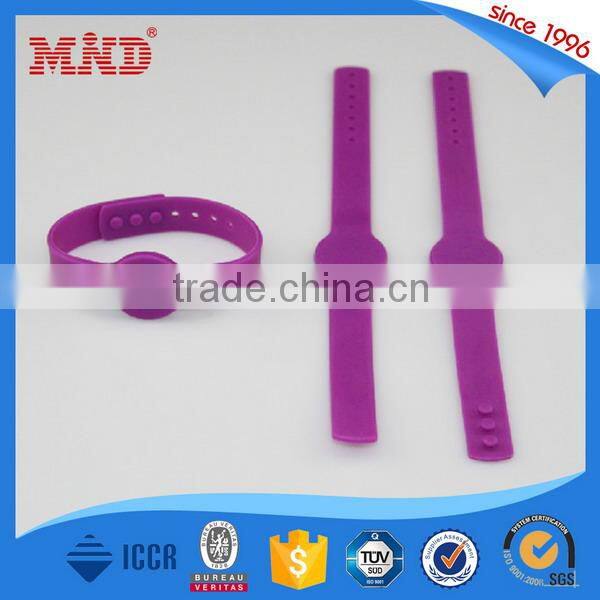 MDSW28 cheap customized fabric cloth wristband with rfid chip for event
