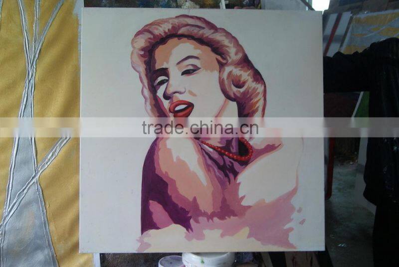 modern woman sex photo portrait oil painting on canvas