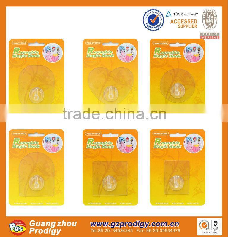 Reusable colourful printing reusable silicon adhesive hook