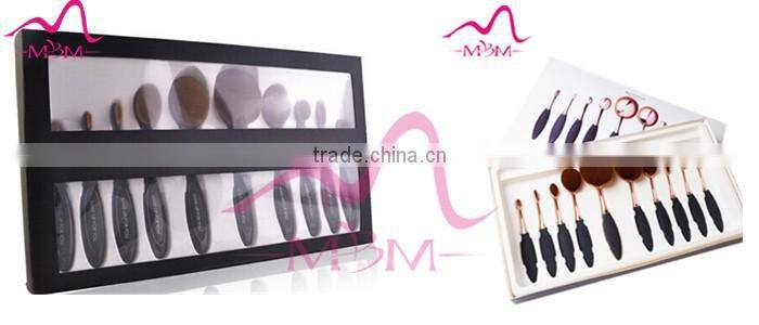 Private brand Oval Head Cosmetic Brush Set 10 pieces beauty and makeup tools