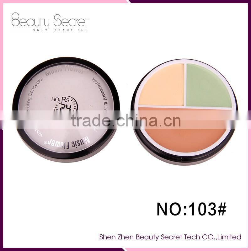 3color makeup consmetic concealer OEM 3 color consmetic concealer palette